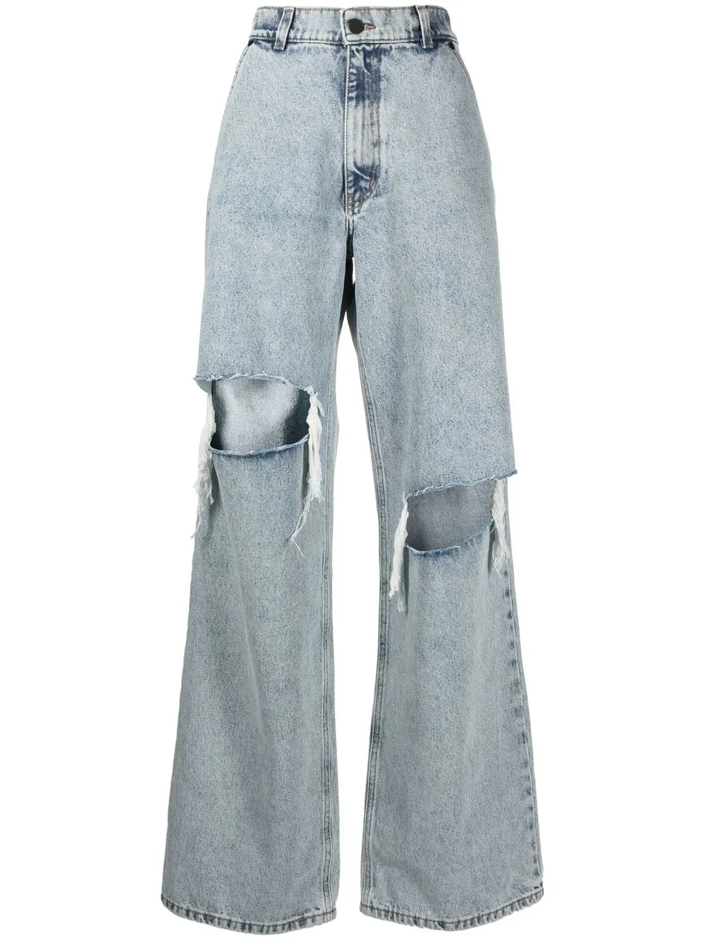 

The Mannei ripped wide-leg jeans - Blue