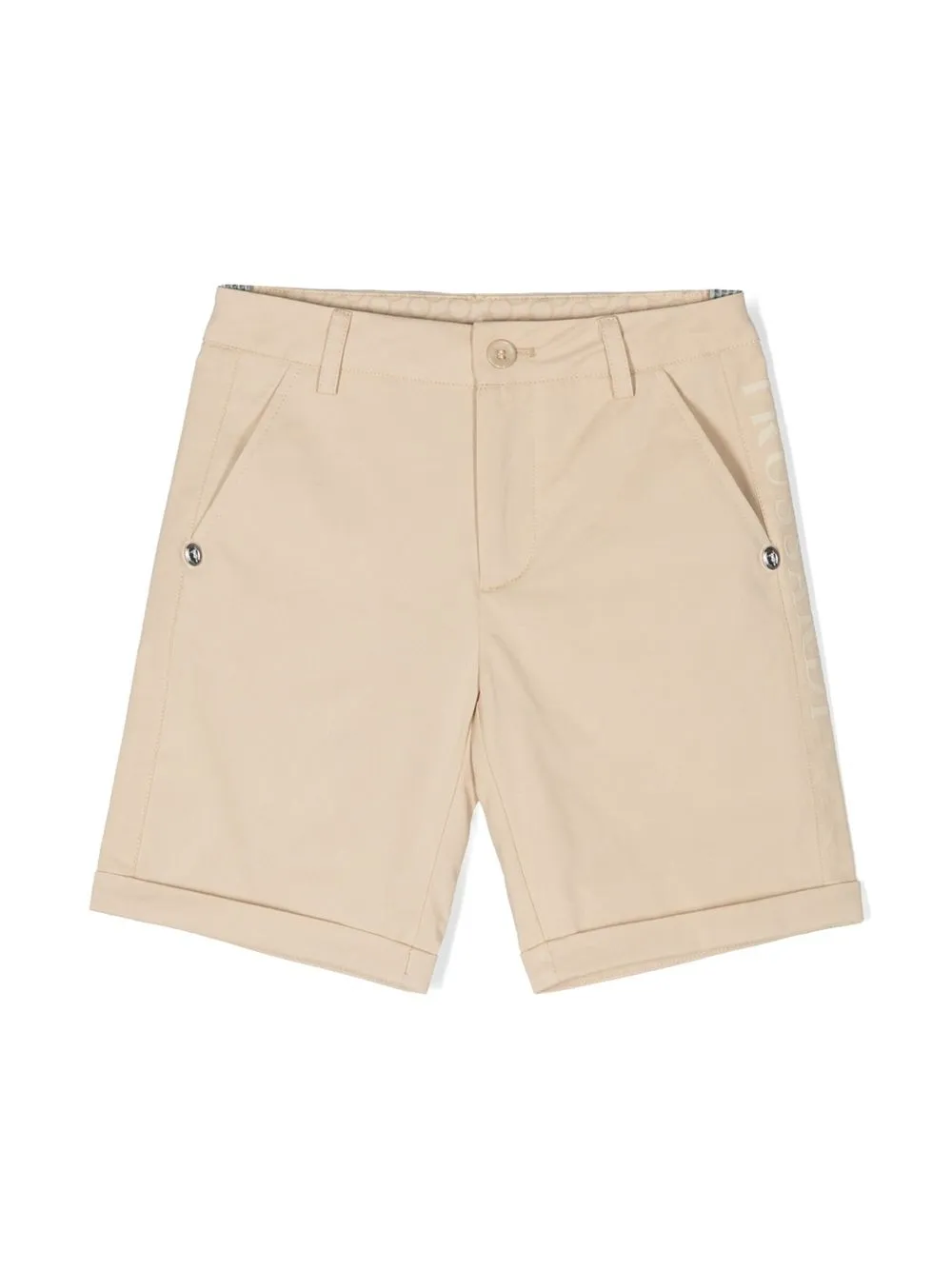 

TRUSSARDI JUNIOR side-logo chino shorts - Neutrals