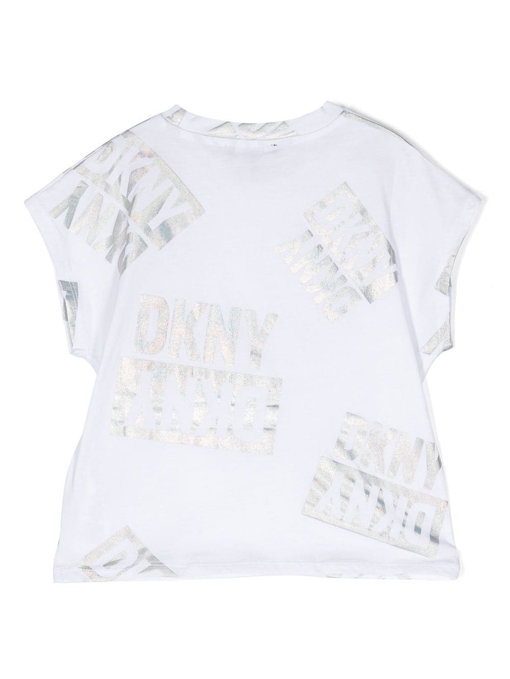 Shop Dkny Logo Print T-shirt In Weiss