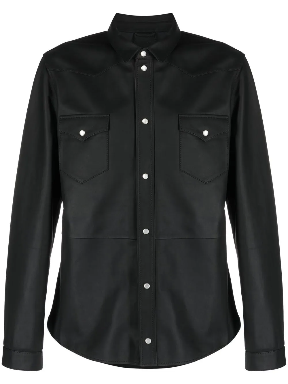 

Desa 1972 longsleeved leather shirt - Black