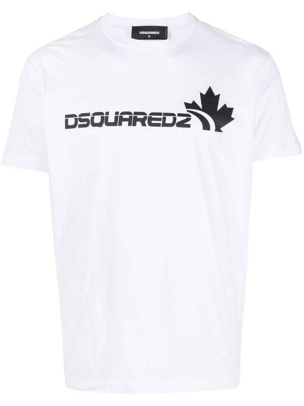 DSQUARED2 LEAF Tee リーフ プリント Tシャツ グレー M - Tシャツ