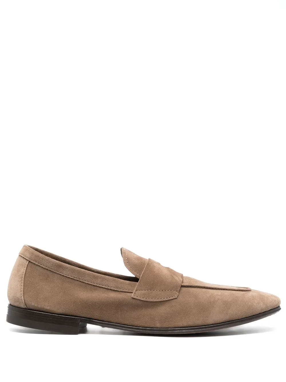 

Henderson Baracco suede penny loafers - Brown