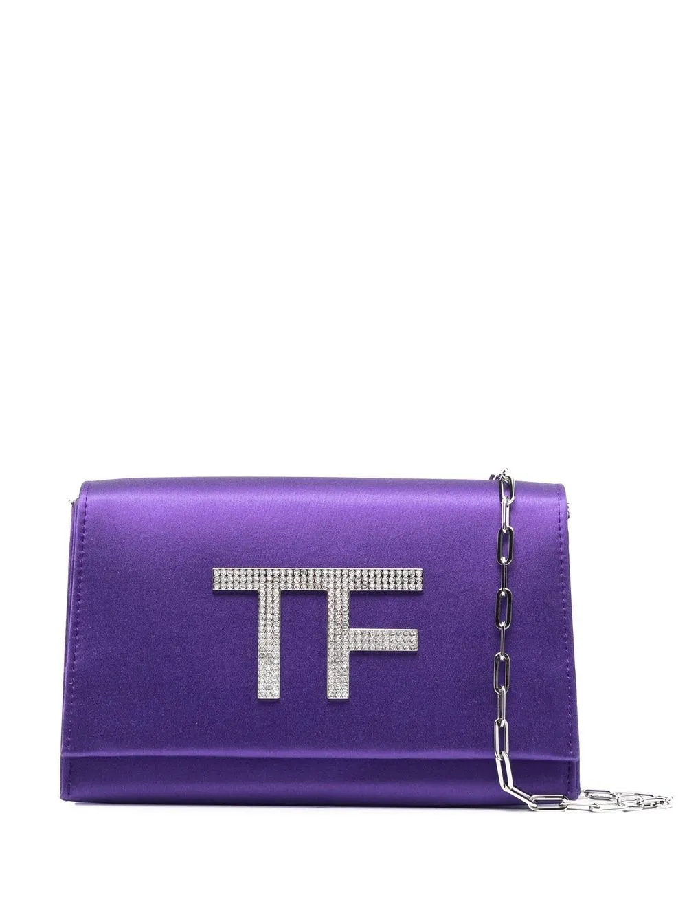 

TOM FORD silk monogram-detail shoulder bag - Purple