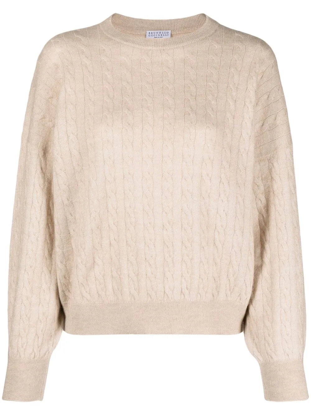 

Brunello Cucinelli cable-knit crew-neck jumper - Neutrals