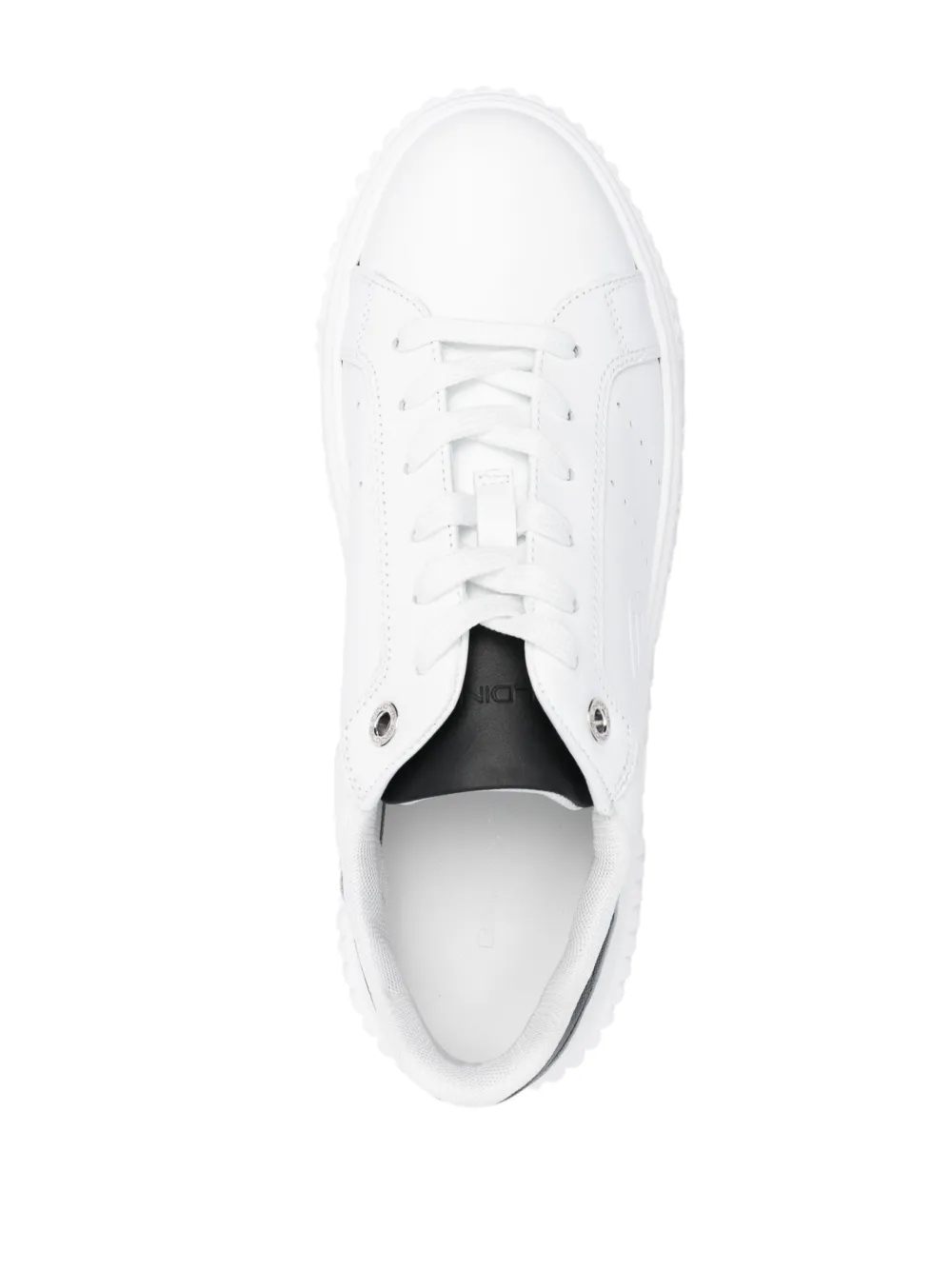 Shop Baldinini Two-tone Low-top Sneakers In White