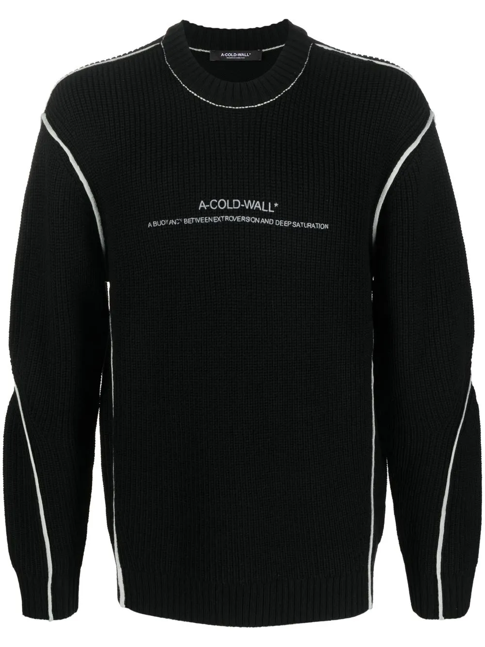 A-COLD-WALL* Dialouge logo-embroidered jumper - Black