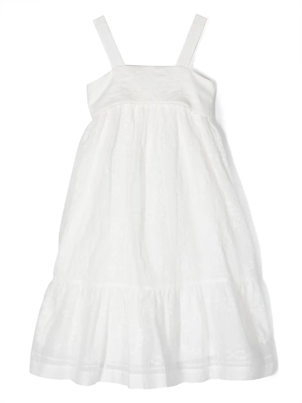 Chloé Embroidered Sleeveless Dress In White