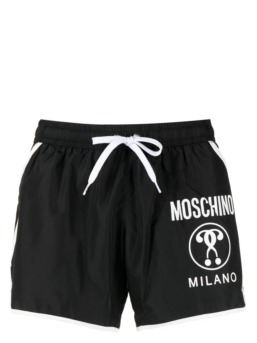 

Moschino logo-print drawstring swim shorts - Black