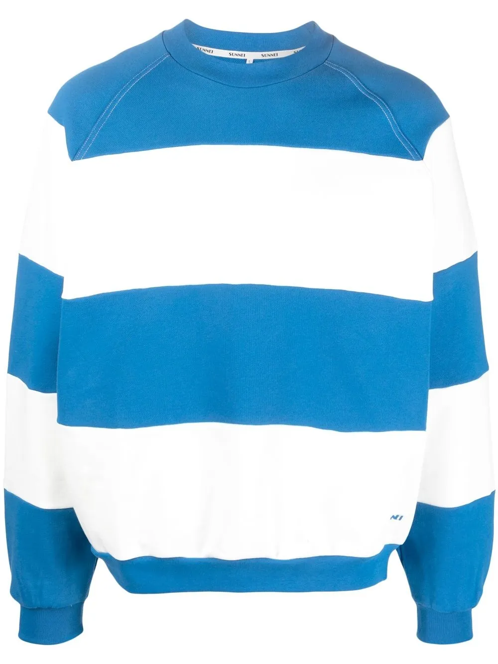 

Sunnei striped crew-neck sweatshirt - White