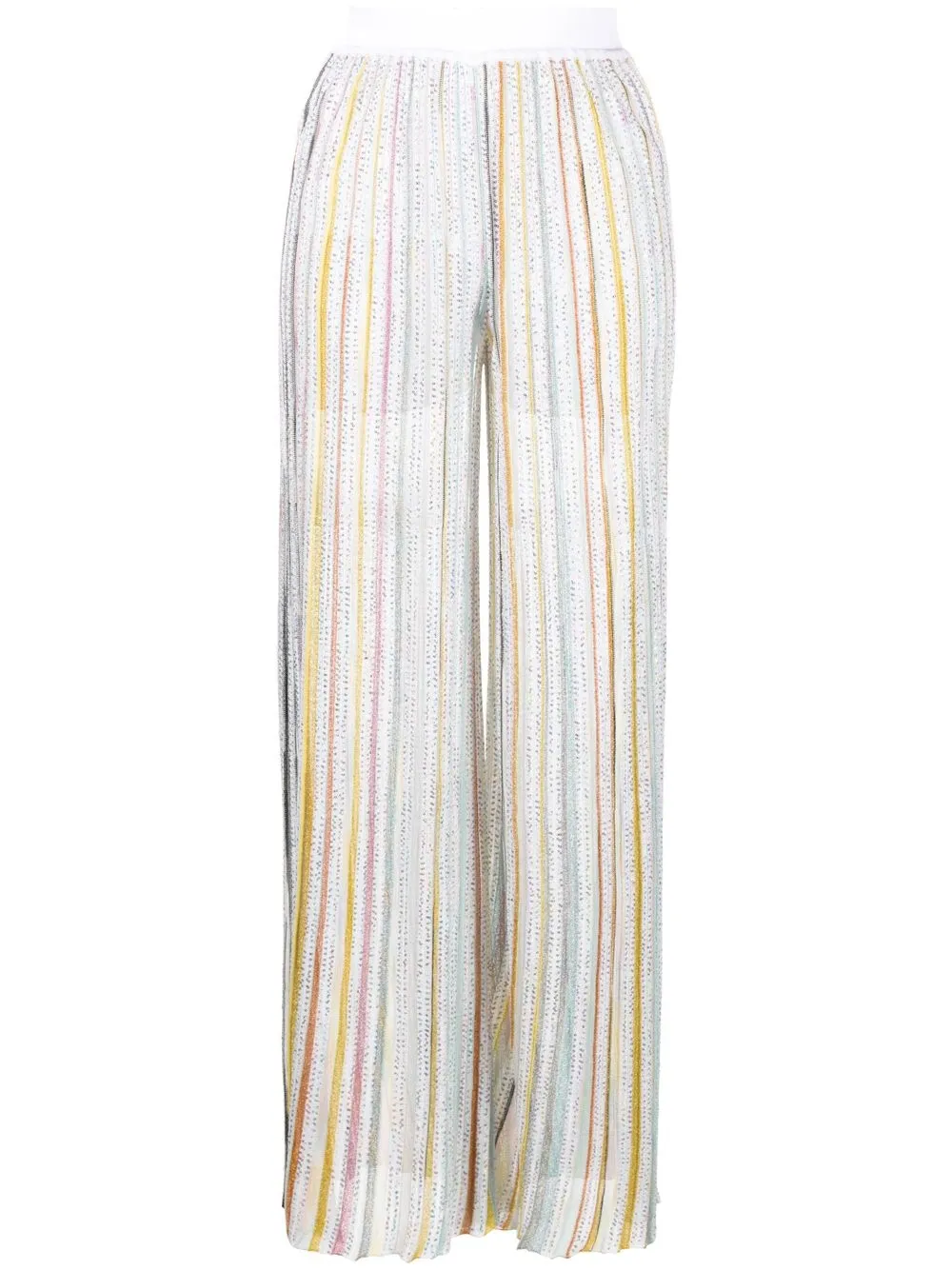 

Missoni straight-leg silk trousers - White