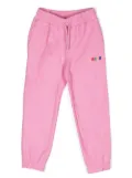 MSGM Kids embroidered-logo drawstring track pants - Pink