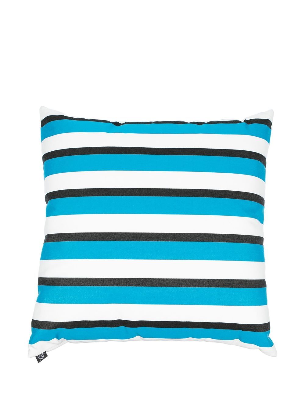 Shop Fornasetti Stripe Pattern Cushion In Blau