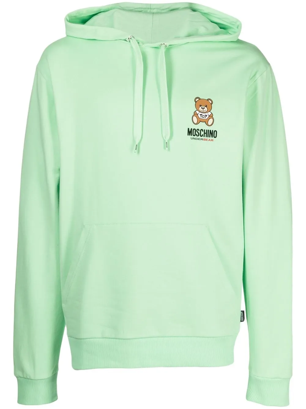 Moschino Teddy Bear-patch Pullover Hoodie In Green