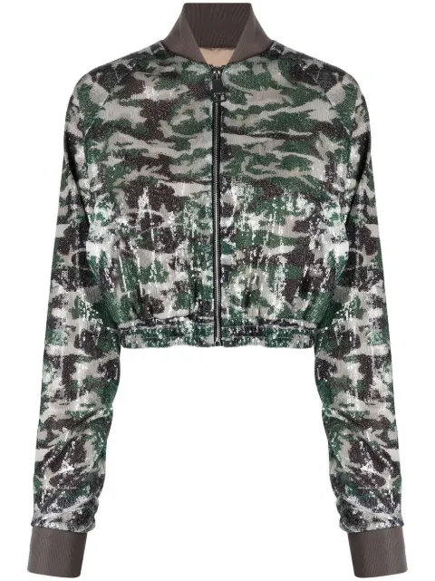 Khrisjoy camouflage-print sequinned bomber jacket