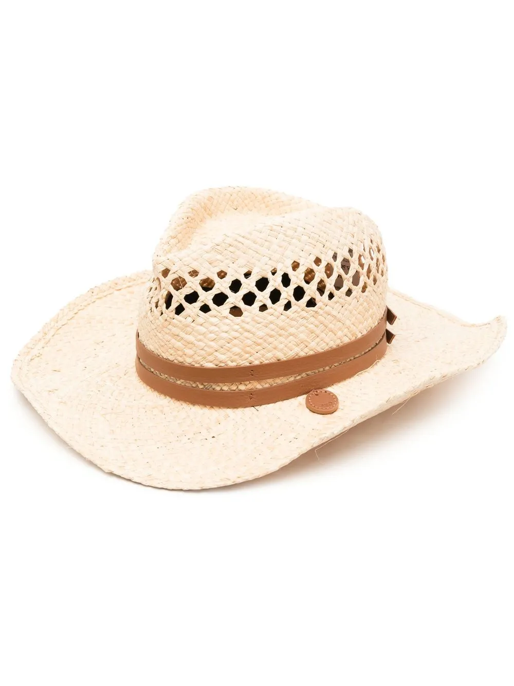 

catarzi buckled woven hat - Neutrals