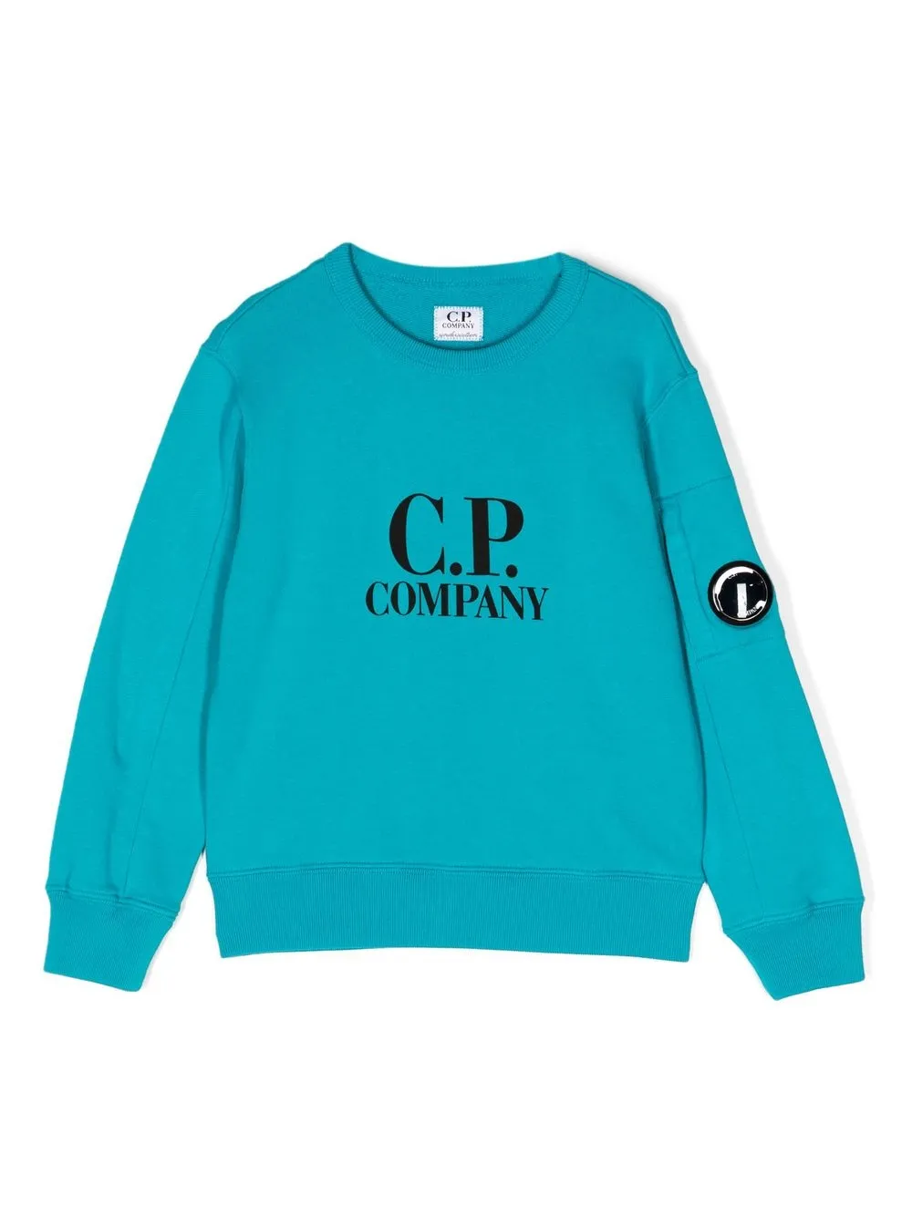 

C.P. Company Kids logo-print cotton sweatshirt - Blue