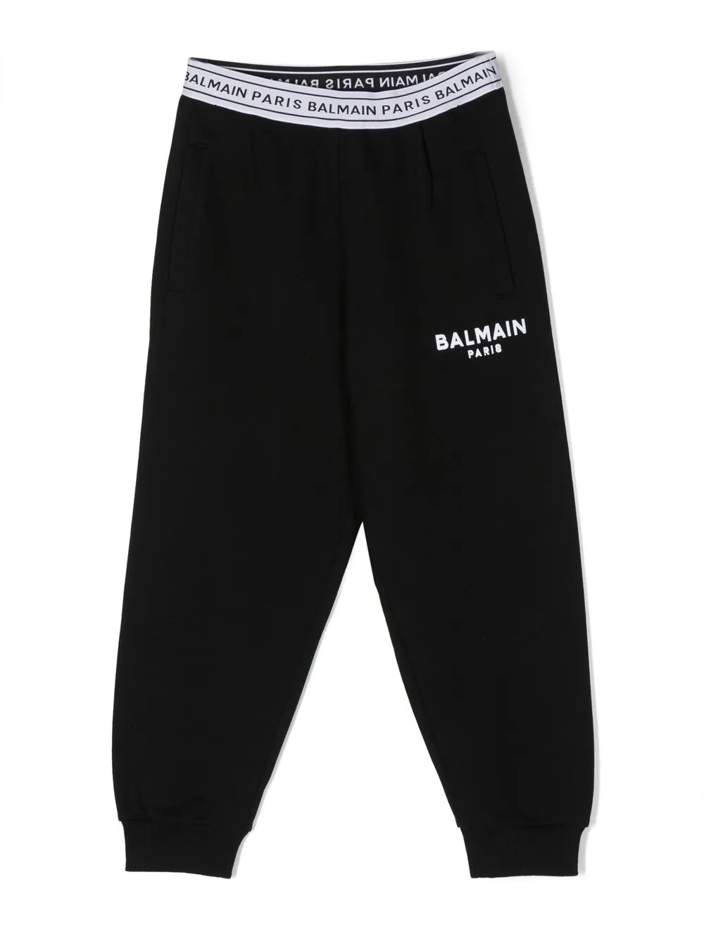 

Balmain Kids logo-tape track pants - Black