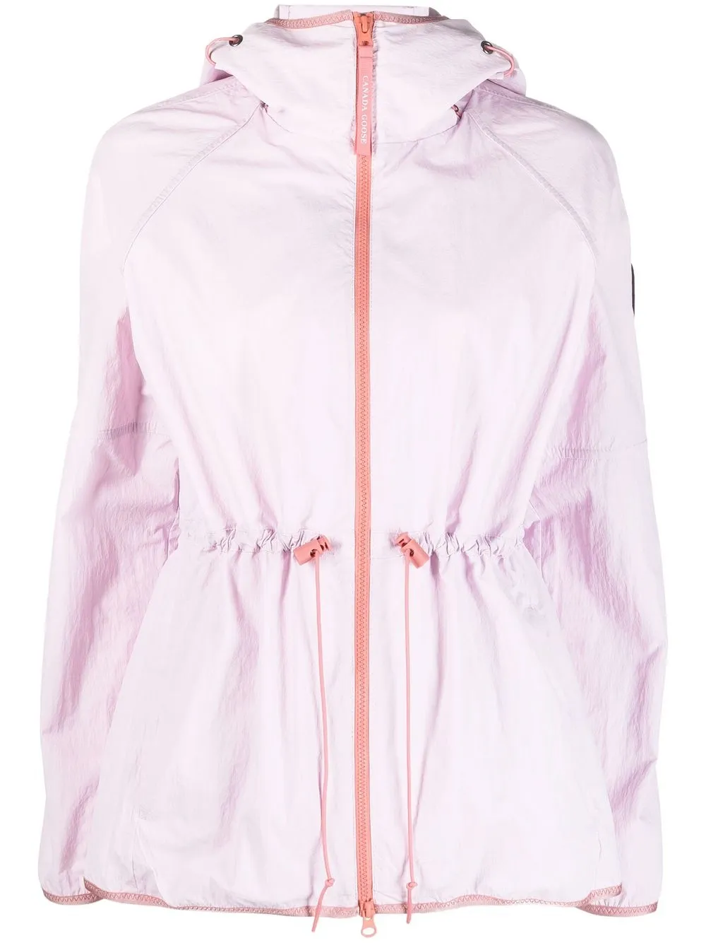 Canada Goose Lundell Hooded Jacket With Drawcord Waist In Sunset Pink