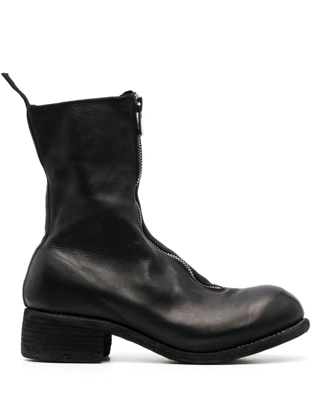 

Guidi front-zip 50mm leather boots - Black