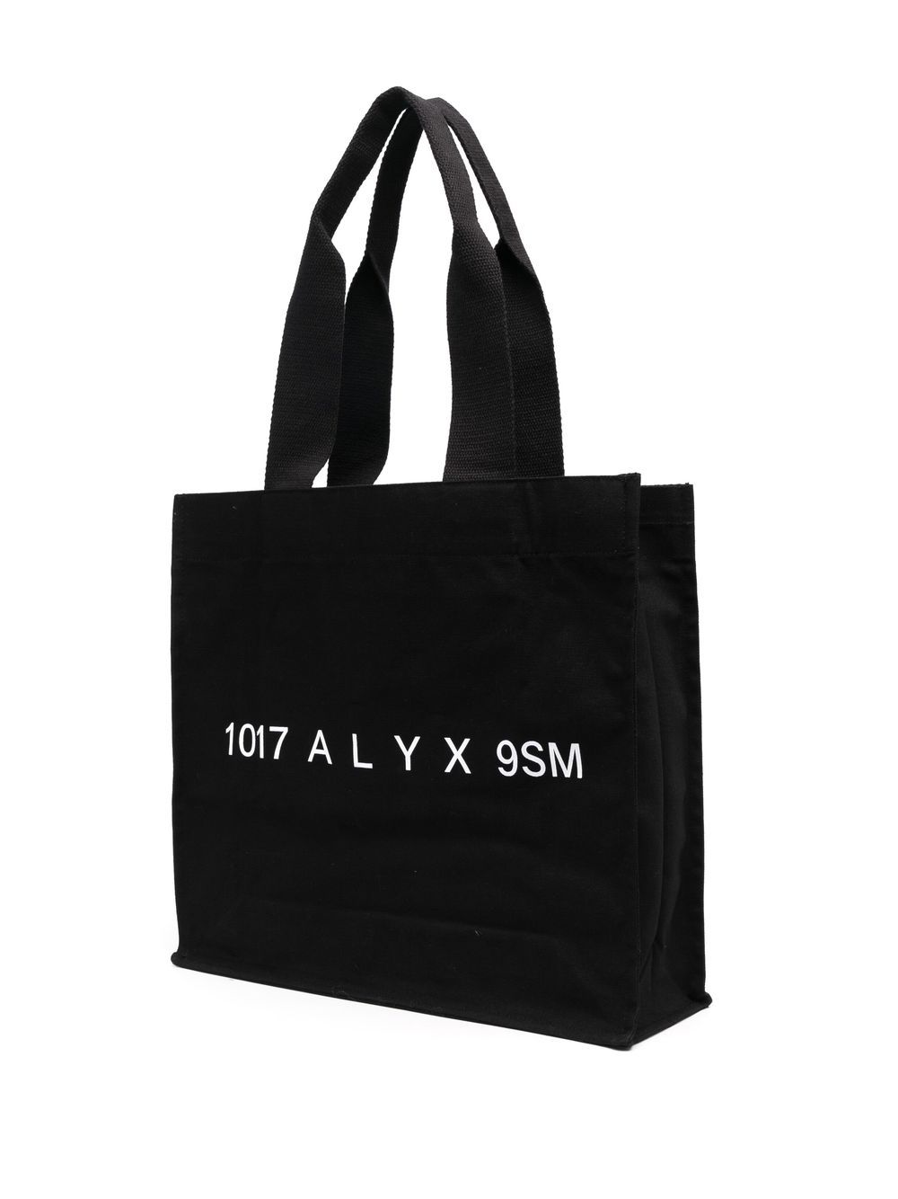 Shop Alyx Graphic-print Cotton Tote Bag In Black