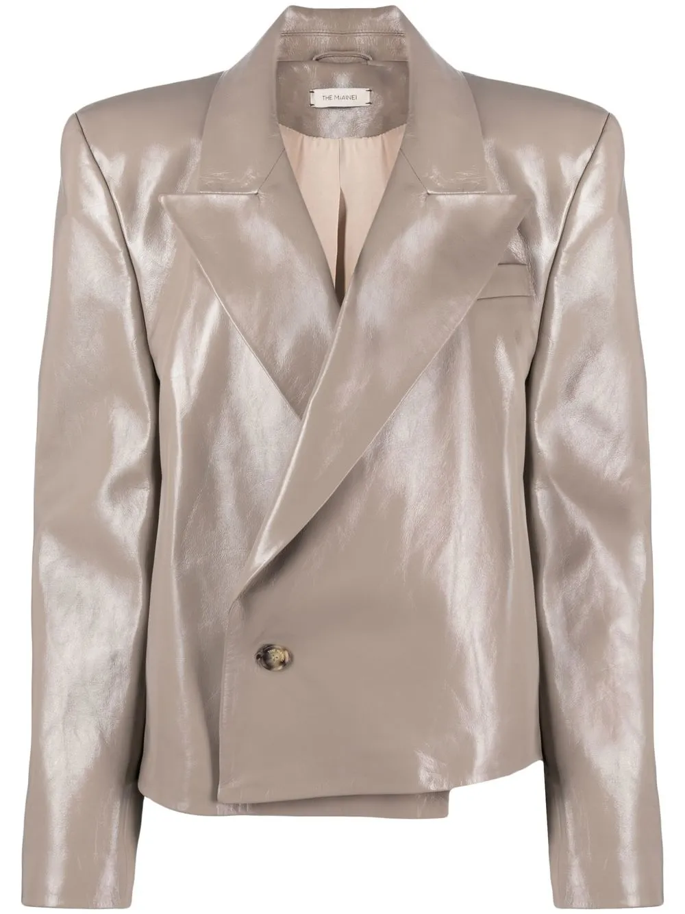 

The Mannei peak-lapel polished-finish jacket - Neutrals