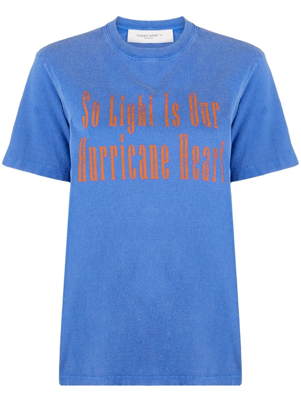 

Golden Goose slogan-print cotton T-shirt - Blue