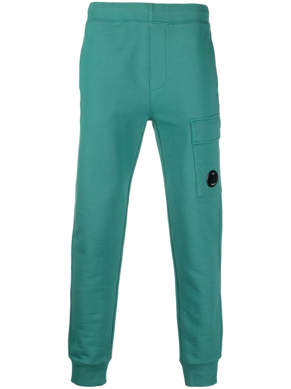 C.p. Company Plain Cotton Track Pants In Green