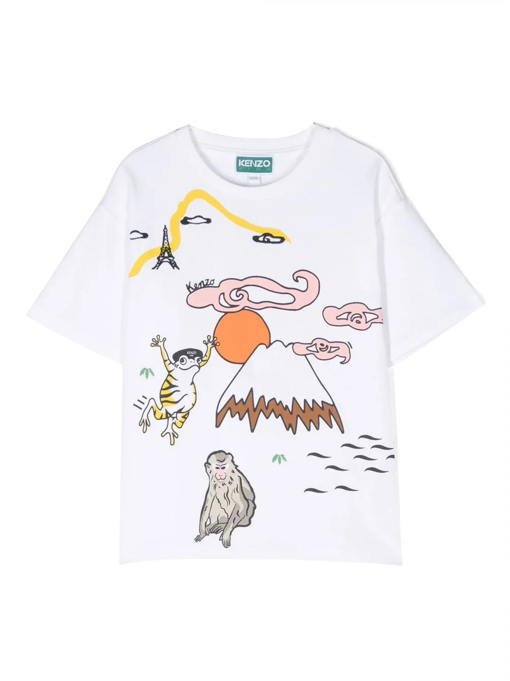 Kenzo Graphic-print T-shirt In Weiss