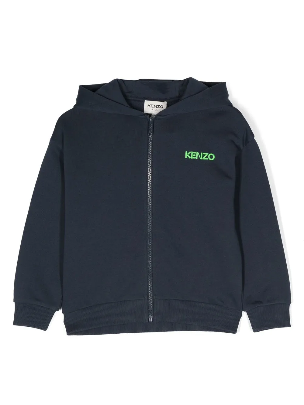 Kenzo Kids' Chest Logo-print Detail Hoodie In Blue