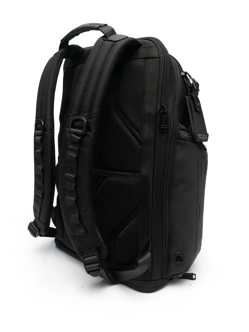 Tumi Multiple Pockets Canvas Backpack In Black