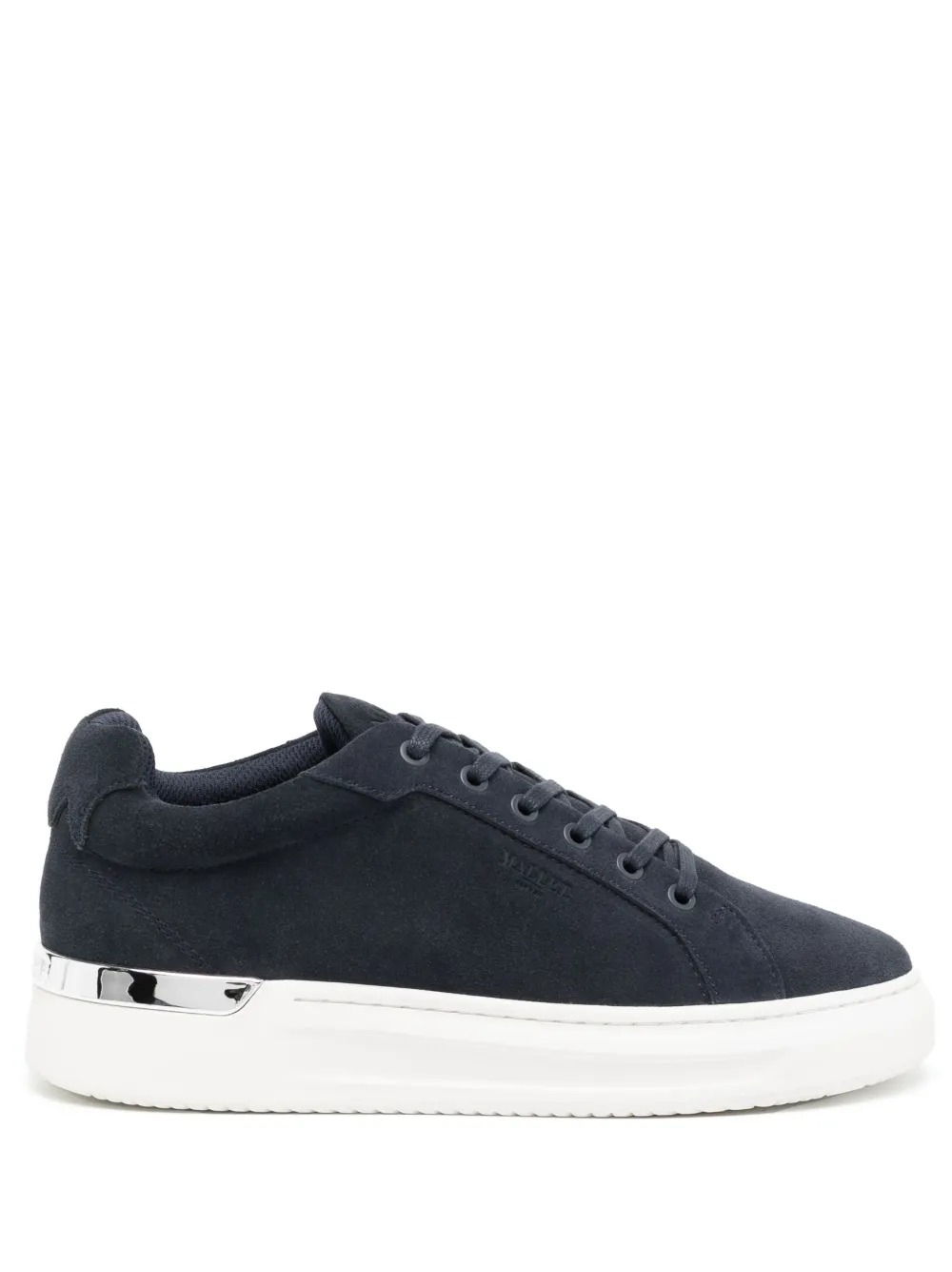 Mallet debossed logo suede sneakers