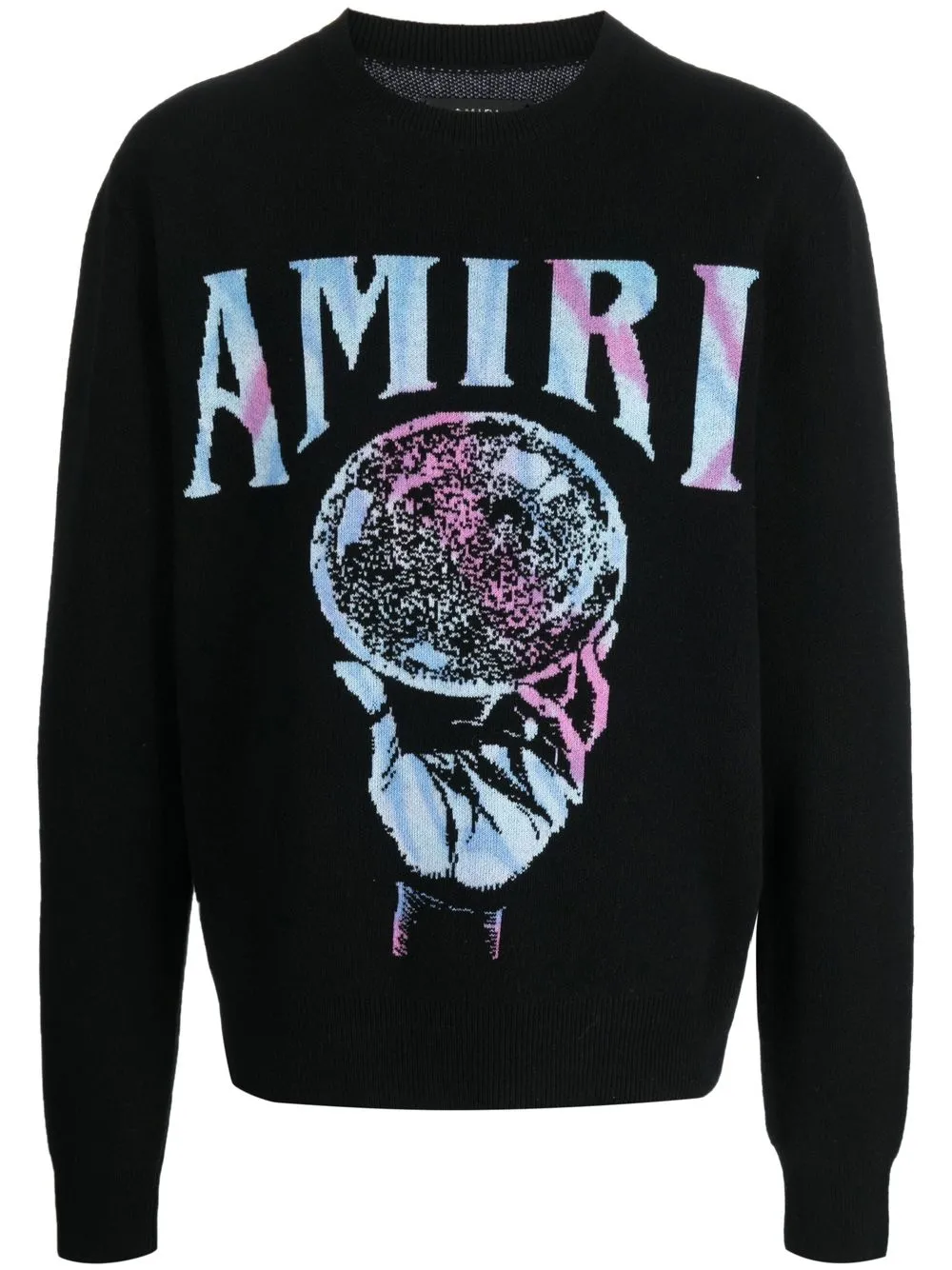 

AMIRI logo-print crew neck jumper - Black