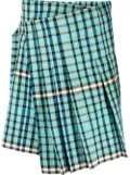 Charles Jeffrey Loverboy tartan-print mini kilt - Blue