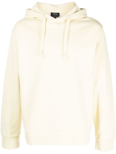 A.P.C. logo-print cotton hoodie Men