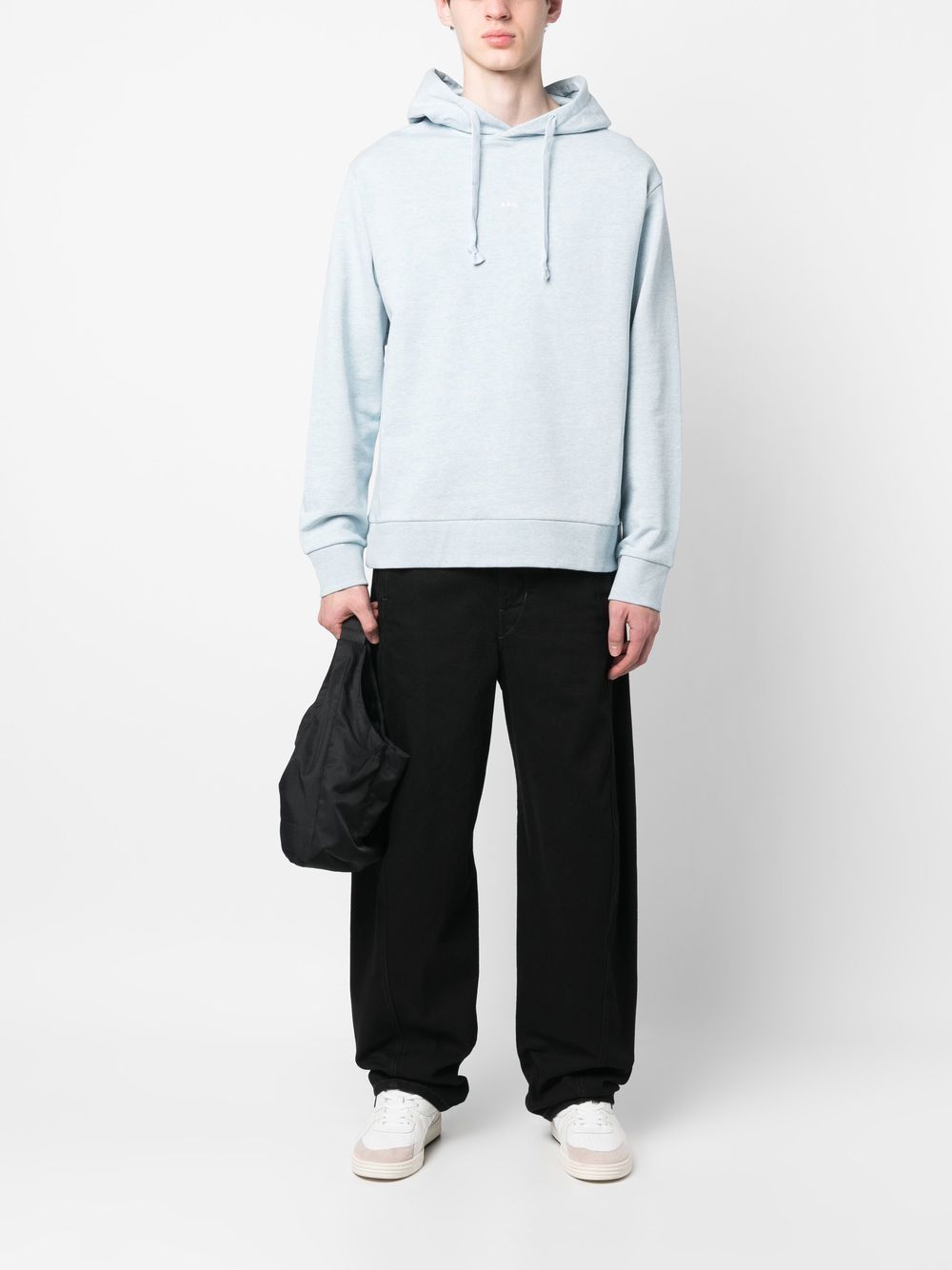 A.P.C. Hoodie met logoprint - Blauw