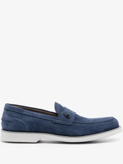 Baldinini logo-plaque suede loafers