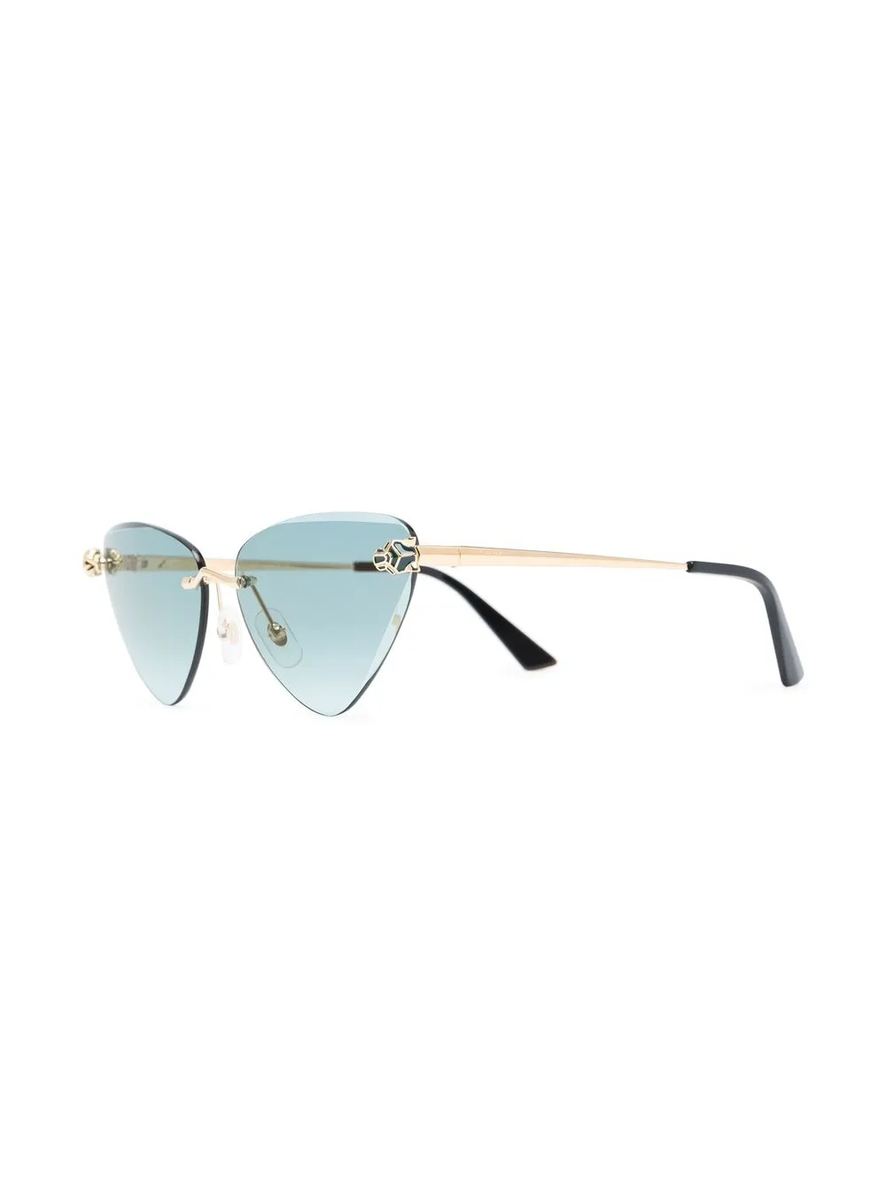Cartier Eyewear Zonnebril met cat-eye montuur - Zwart
