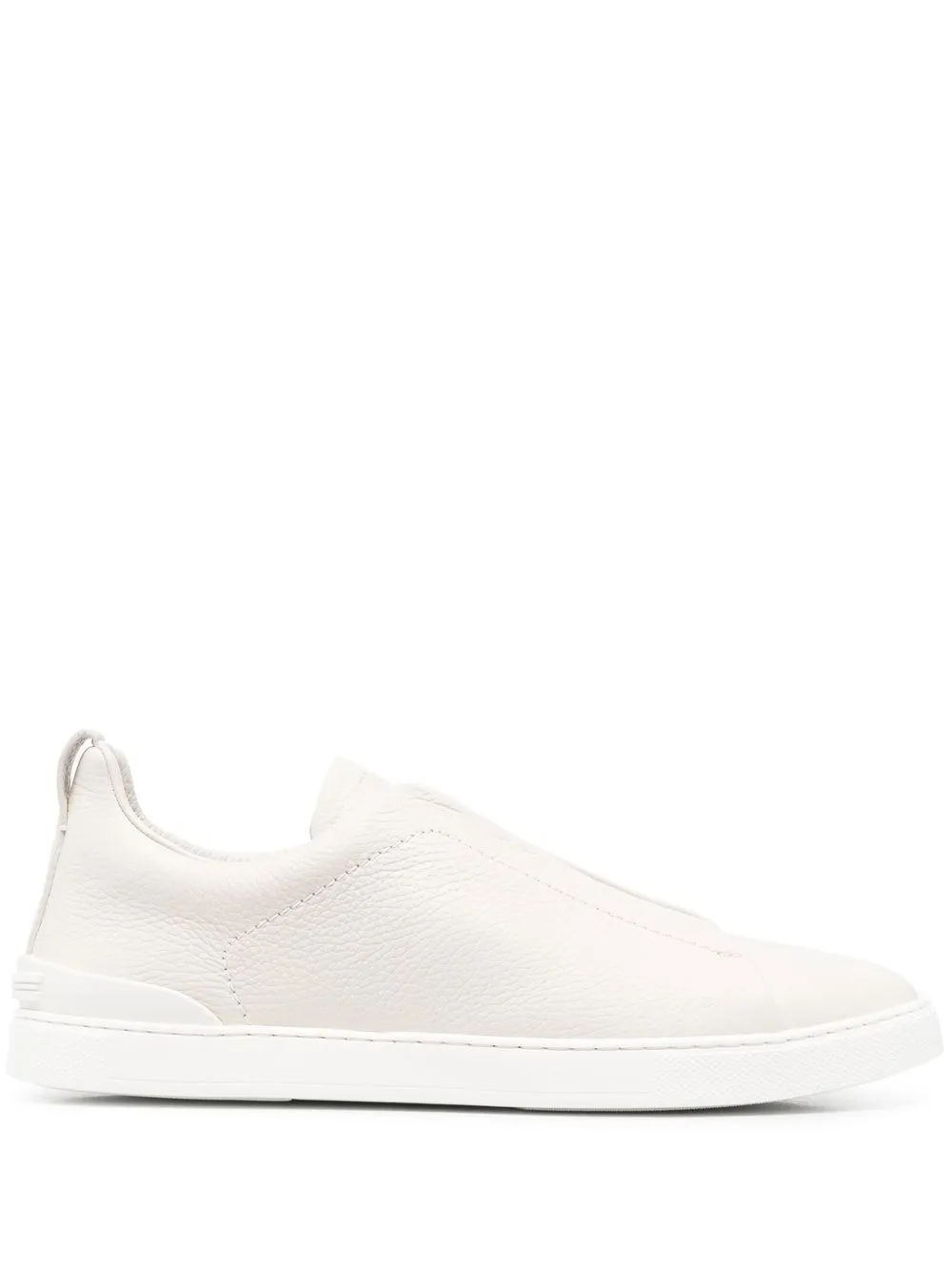 

Zegna slip-on grained leather sneakers - Neutrals