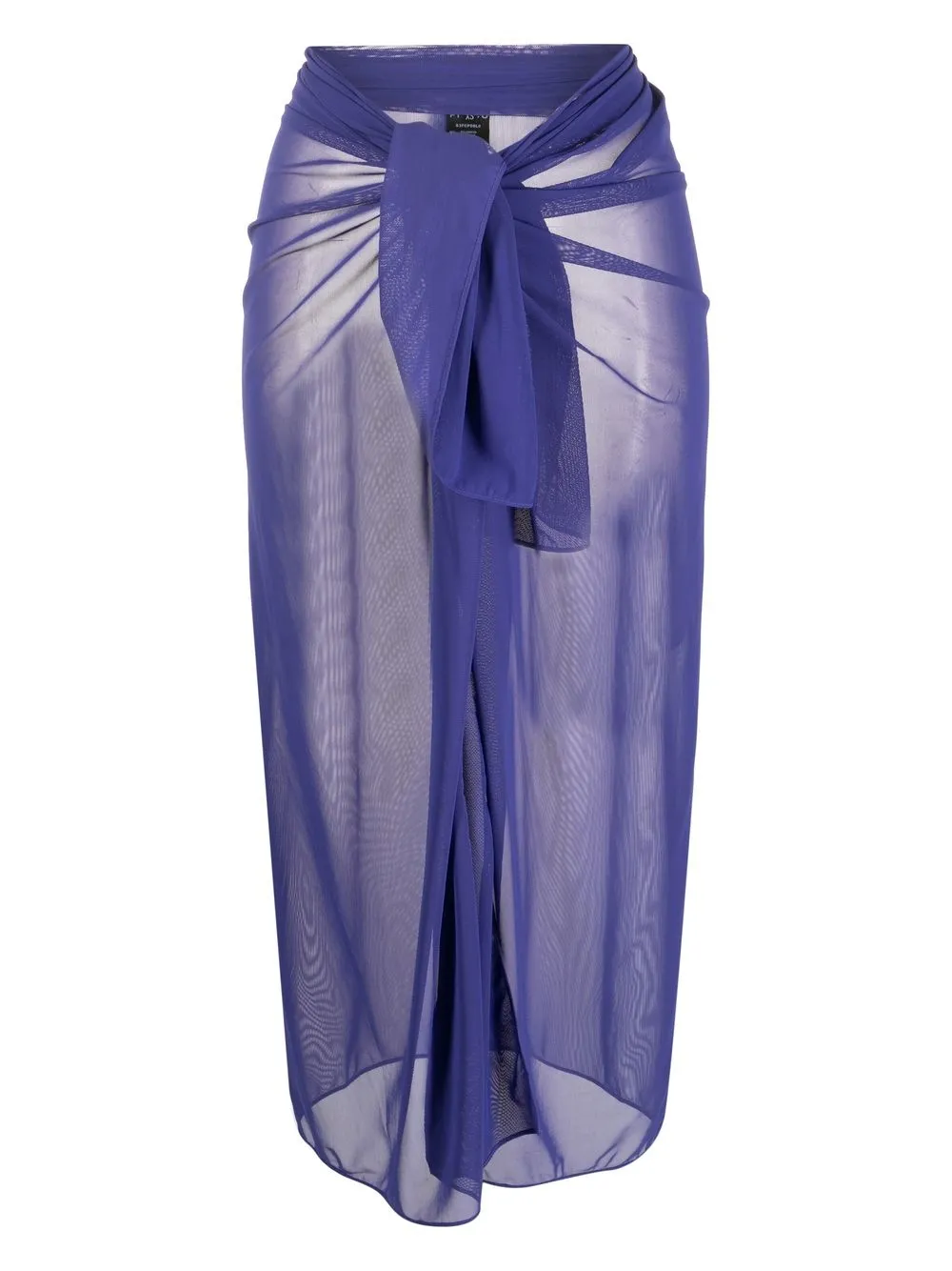 

Fisico tie-fastened semi-sheer sarong - Blue