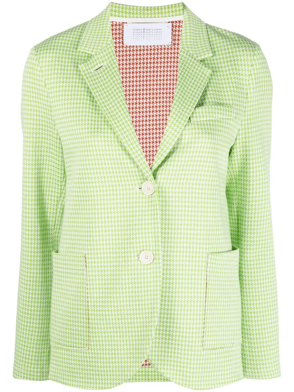 

Harris Wharf London houndstooth-check blazer - Green