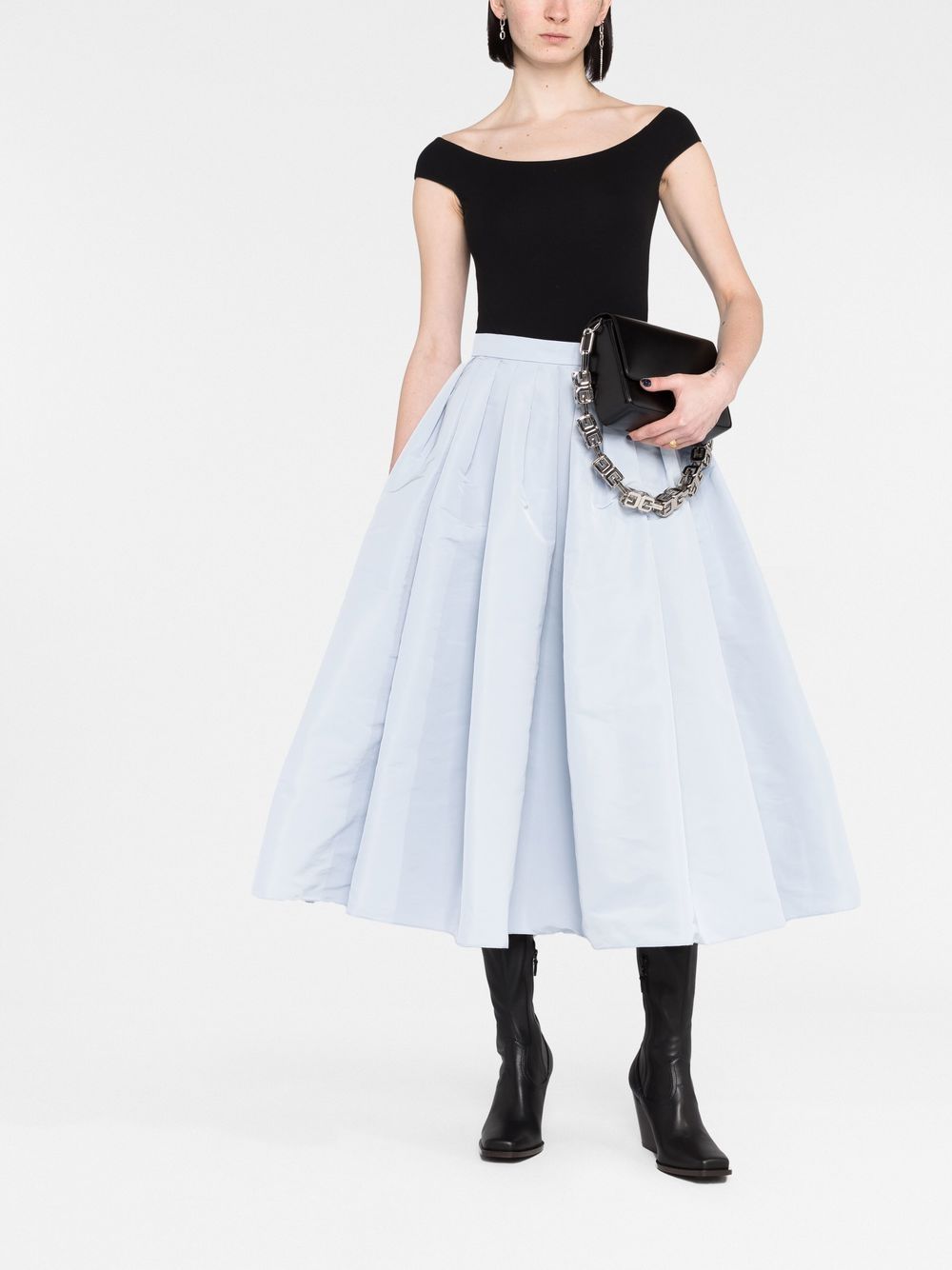 Alexander McQueen High waist rok - Blauw