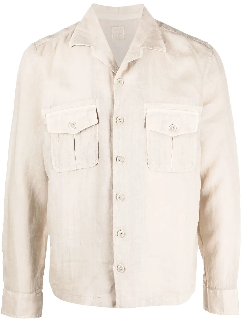 

120% Lino long-sleeved linen shirt - Neutrals