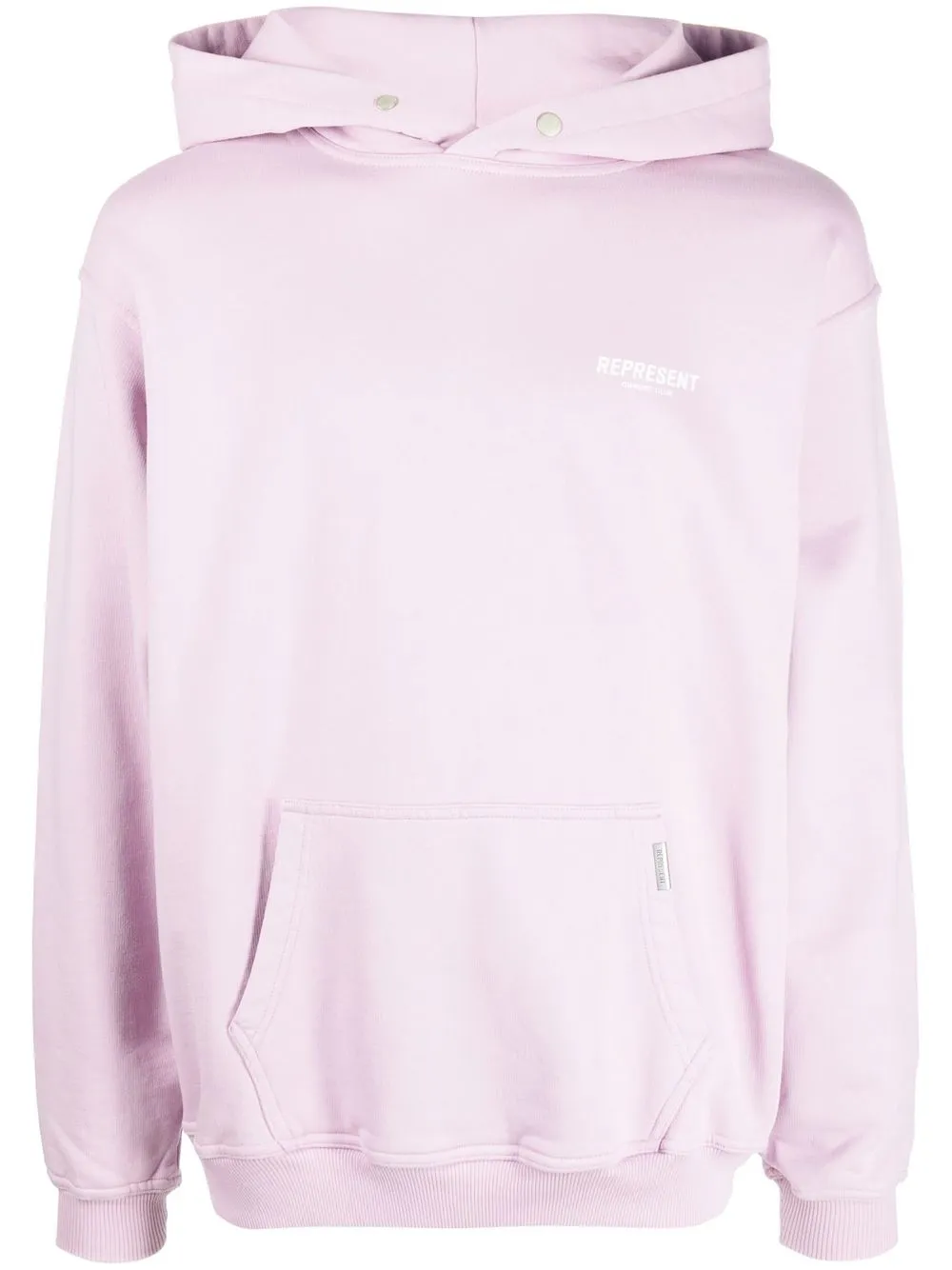 Represent Logo-print Cotton Hoodie In Violett