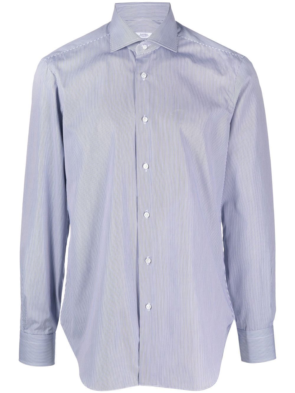 

Barba stripe-pattern long-sleeve shirt - Blue