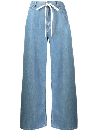 MM6 Maison Margiela Drawstring wide-leg Jeans - Farfetch