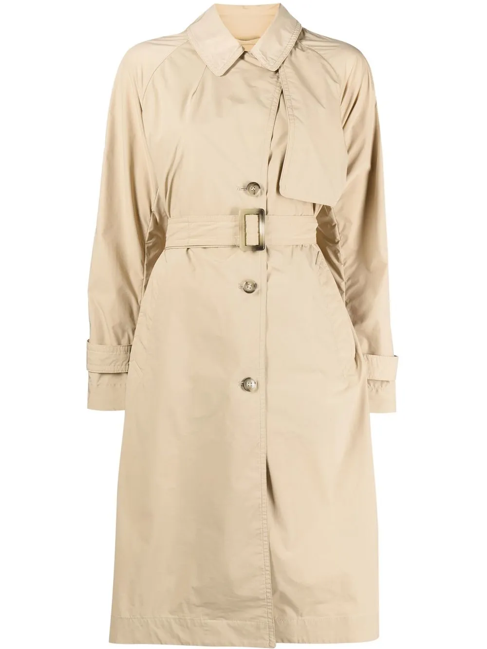 

Woolrich logo-patch belted trench coat - Neutrals