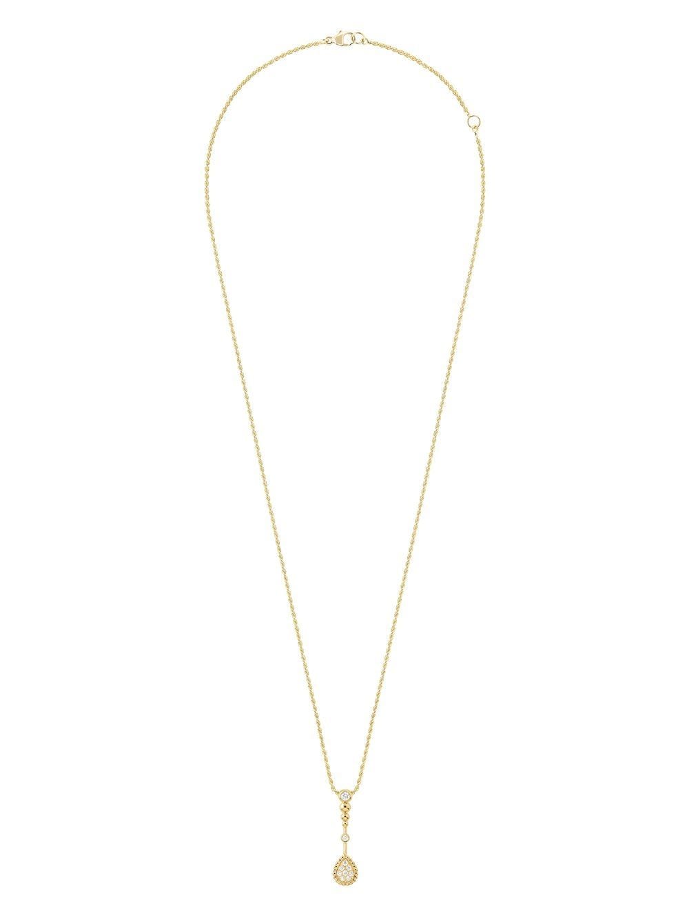 Shop Boucheron 18kt Yellow Gold Serpent Bohème Xs Motif Diamond Pendant Necklace