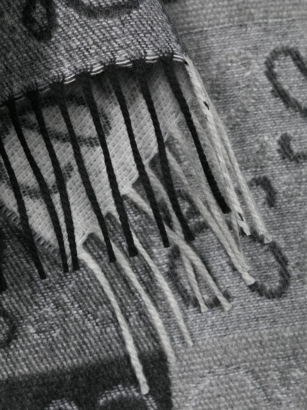 LOEWE Sjaal met anagram jacquard Zwart