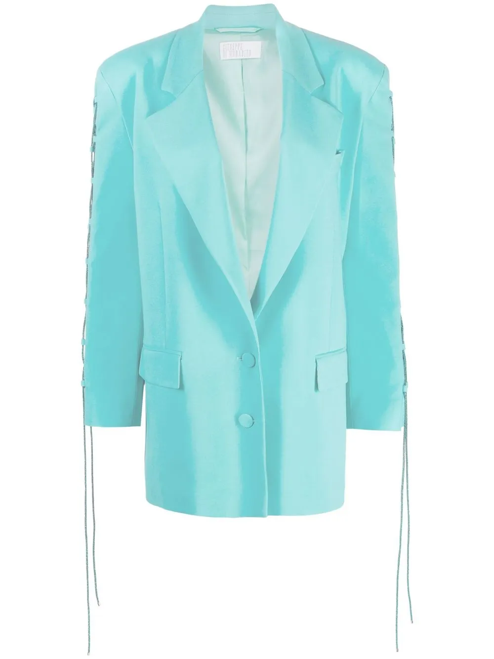 

Giuseppe Di Morabito lace-detail single-breasted blazer - Blue