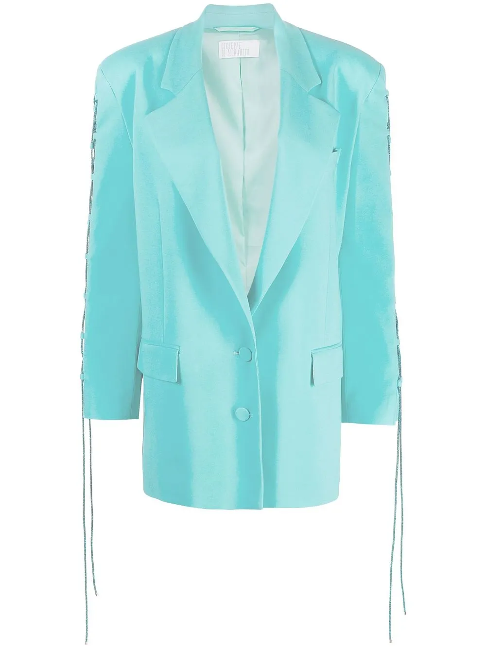 

Giuseppe Di Morabito blazer con botones y detalle de encaje - Azul